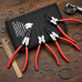 4Pcs Circlip Pliers Set, 7 Inch Internal & External Snap Ring Pliers, Straight & Bent Jaw Circlip Tools with Storage Bag
