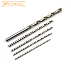 10 Pack DIN340 HSS 4341 Extra Long Twist Drill Bits for Wood & Metal Drilling