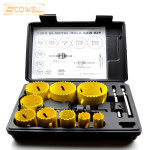 13PC Bi-Metal Hole Saw Kit, SCOWELL Hole Saw Set for Wood Metal Plastic PVC Pipe Cutting 13PC Bi-Metal Hole Saw Kit, SCOWELL Hole Saw Set for Wood Metal Plastic PVC Pipe Cutting