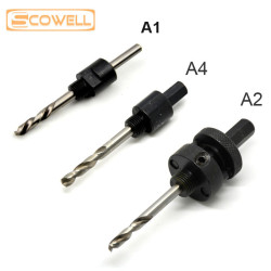 Hole Saw Arbor A1 A2 A4 with HSS Pilot Drill, Bi-Metal Holesaw Mandrel for Power Drill