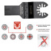 10 Pack 20mm Multi Tool Saw Blade Universal Oscillating Saw Blades Fit for Wood Plastic Cutting