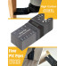 10 Pack 34mm HCS Oscillating Multi Tool Saw Blade 18TPI Fine Teeth With Scale for Wood & Plastic Cutting, Universal Shank