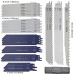 SCOWELL 32Pcs Reciprocating Saw Blade Set, HSS Bi-metal & HCS Sabre Saw Blades with Storage Pouch for Wood & Metal Cutting SCOWELL 32Pcs Reciprocating Saw Blade Set, HSS Bi-metal & HCS Sabre Saw Blades with Storage Pouch for Wood & Metal Cutting