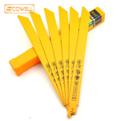 20 pack 9 Inch 10T BIM Reciprocating Saw Blades SCOWELL Bi-metal Sabre Saw Blade for Wood Metal Cutting