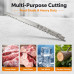 Reciprocating Saw Blades 5Pcs Set, 9.5" 5T & 12" 3T Stainless Steel Sabre Saw Blades for Frozen Meat, Bone, Ice, Wood Pruning
