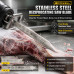 Reciprocating Saw Blades 5Pcs Set, 9.5" 5T & 12" 3T Stainless Steel Sabre Saw Blades for Frozen Meat, Bone, Ice, Wood Pruning